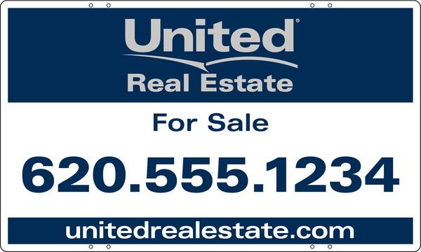 Office For Sale Sign Panel, 18"H X 30"W, Steel