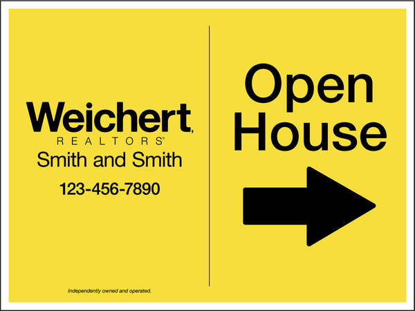 Open House Sign Panel, 18"H X 24"W, 4mm