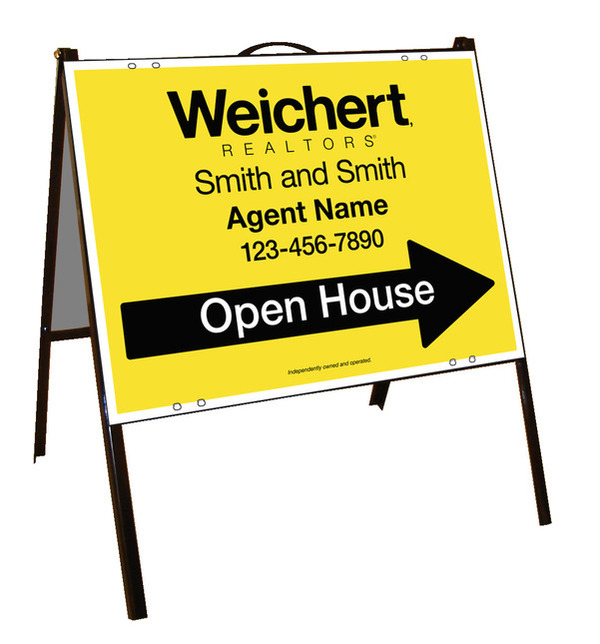 Agent Open House A-Frame And Sign Panel Unit, 18"H X 24"W