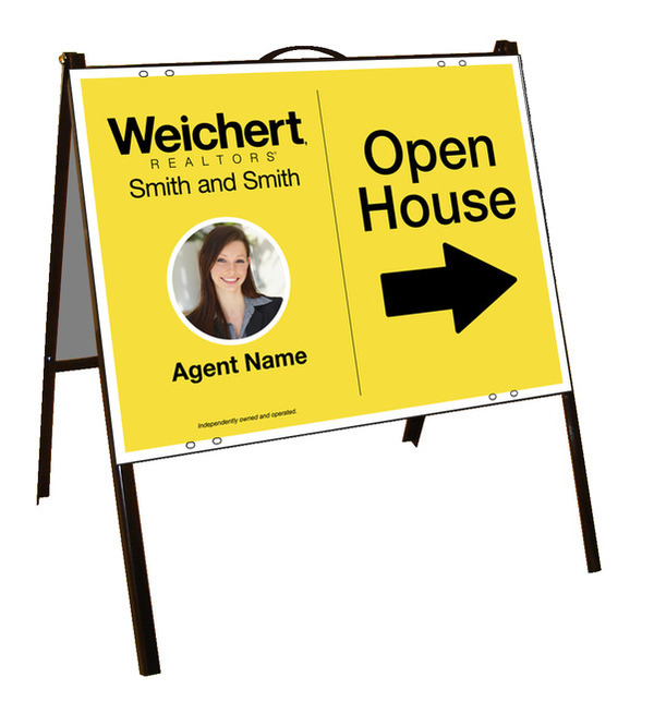 Photo Open House A-Frame And Sign Panel Unit, 18"H X 24"W