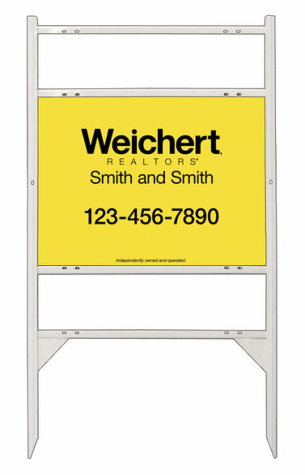 Angle Iron White Frame With Two Rider Inserts And Sign Panel Unit, 18"H X 24"W