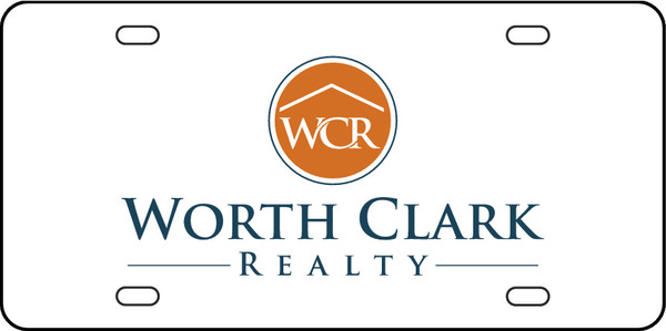 Worth Clark License Plate Sign Panel, 6"h x 12"w, Steel