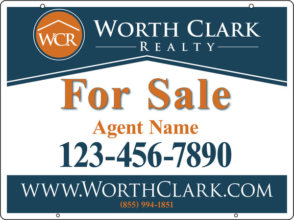 Hanging Agent Sign Panel, 18"H X 24"W, .063 Aluminum