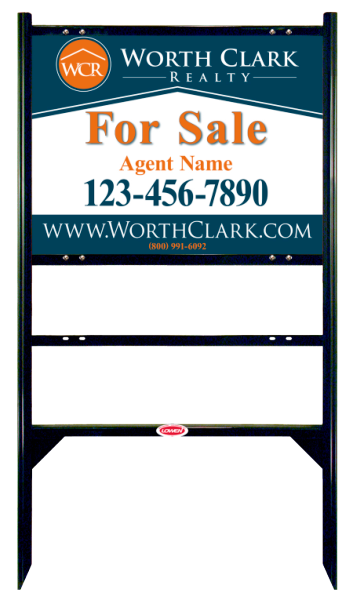 Angle Iron Frame W/ 1 Rider Insert And Reflective Agent Sign Panel Unit, 18"H X 24"W, Steel