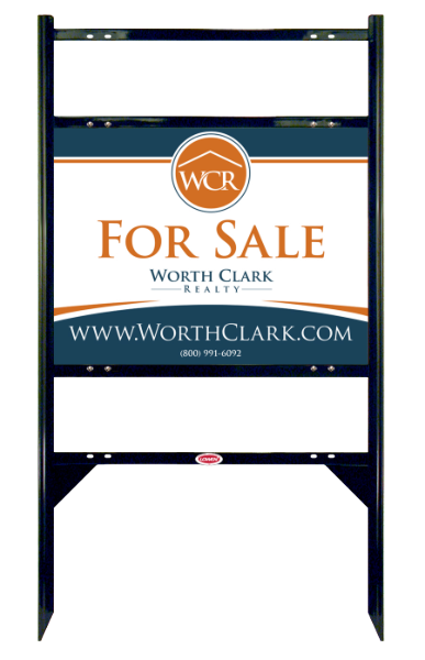 Angle Iron Frame W/ 2 Rider Inserts And Office Sign Panel Unit, 18"H X 24"W, Steel