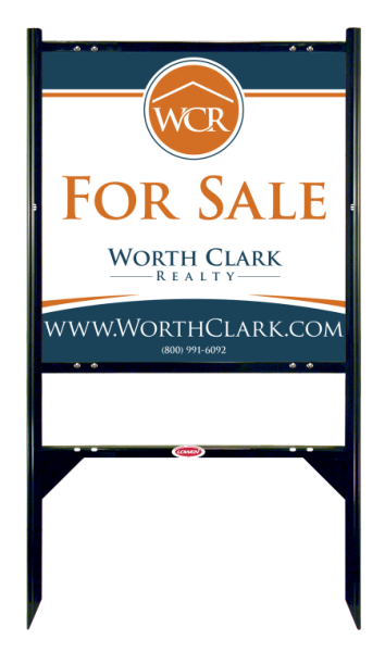 Angle Iron Frame W/ 1 Rider Inserts And Office Sign Panel Unit, 24"H X 24"W, Steel