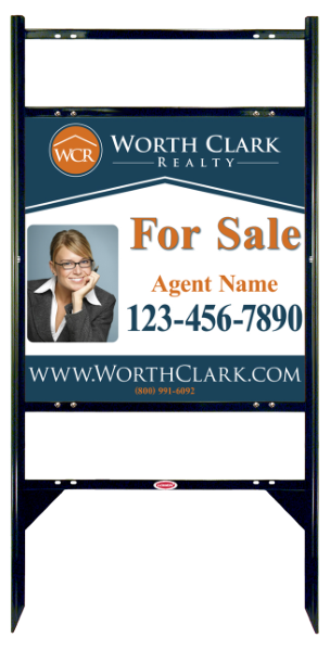 Angle Iron Frame W/ 2 Rider Inserts And Reflective Photo Sign Panel Unit, 24"H X 24"W, Steel