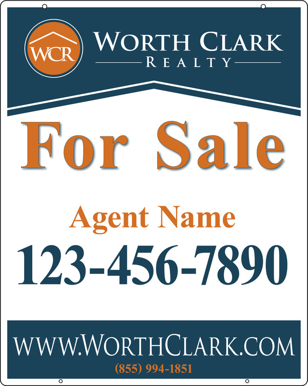 Hanging Agent Sign Panel, 30"H X 24"W, .063 Aluminum