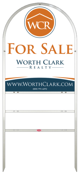 Arc Top Angle Iron Frame  W/ 2 Rider Inserts And Office Sign Panel Unit, 30"H X 24"W, Steel