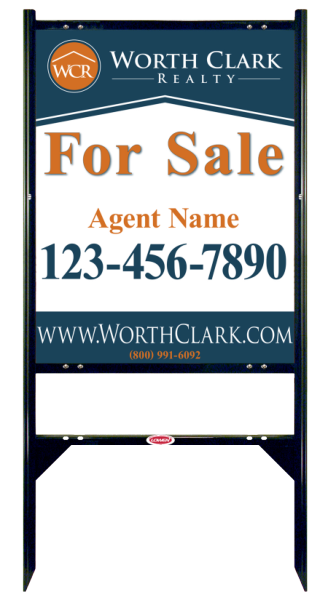 Angle Iron Frame W/ 1 Rider Inserts And Reflective Agent Sign Panel Unit, 30"H X 24"W, Steel