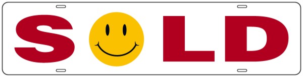 Real Estate Sold Sign Rider, 24 GA Steel 6h x 24w