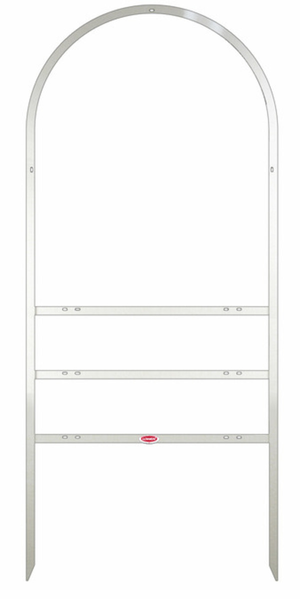 Real Estate Arc Sign Frame with Two Rider Inserts,  30h x 24-w White