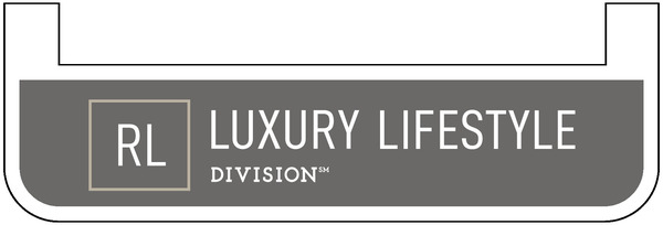 Luxury Lifestyle Flipped Tab Sign Rider, 6h x 24w, Dark Gray