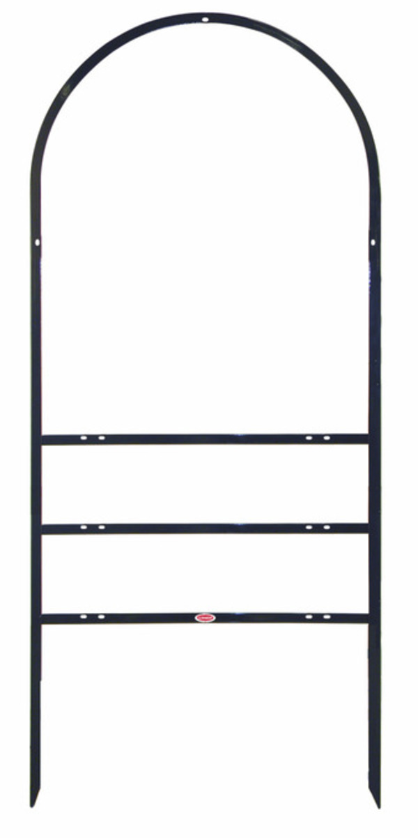 Real Estate Arc Sign Frame with Two Rider Inserts,  30h x 24-w Black