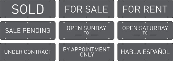 Ranch and Resort message sign rider, 24 GA steel 6h x 18w