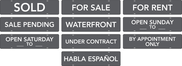 Waterfront Collection Message Sign Rider, 24 GA Steel 6h x 24w