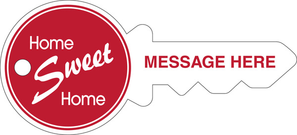 Key Shaped Sign Panel, 16h x 35w, 4mm Corrugated Plastic