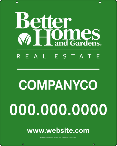 hanging sign panel with grommets, 24 GA steel 30h x 24w