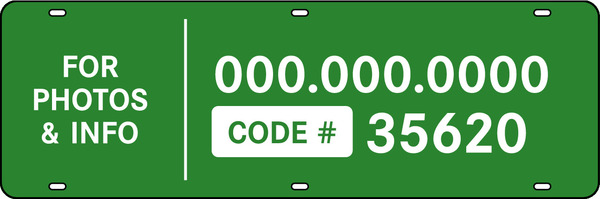 For Photos & Info Text Sign Riders, 6h x 18w, Steel