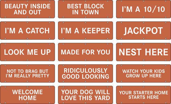 Message Sign Rider, 24 GA Steel 6h x 18w