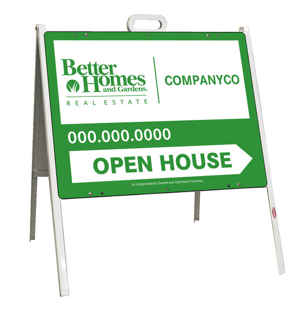 Open House A-Frame and Sign Panel Unit, 18h x 24w Steel