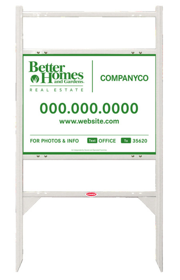 Angle Iron Frame with Two Rider Inserts and For Photos & Info Sign Panel Unit, 18h x 24w