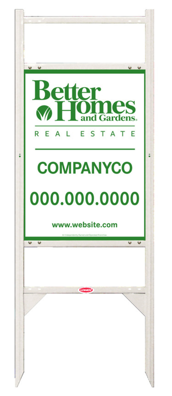 Angle Iron Frame and sign panel unit with two Rider Inserts, 24 GA steel 24h x 18w