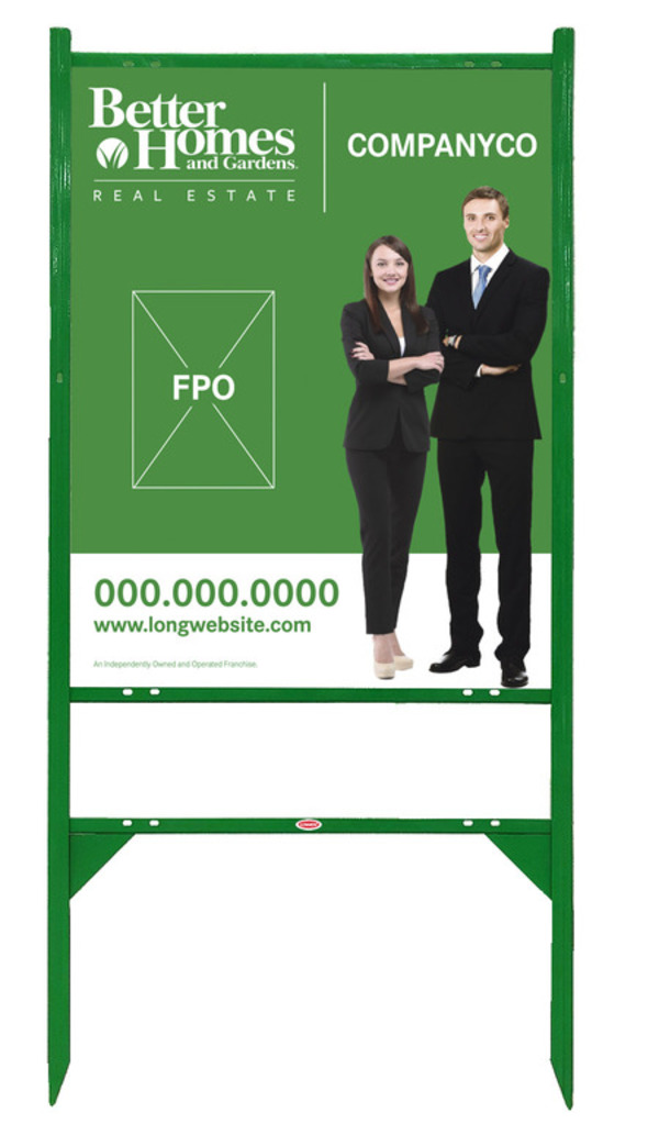 Angle Iron Frame and Sign Panel Unit, 30h x 24w, Green