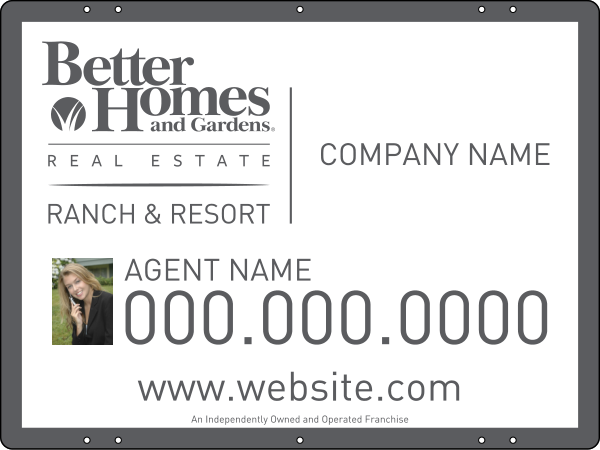 Ranch and Resort Photo sign panel, 24 GA steel 18h x 24w