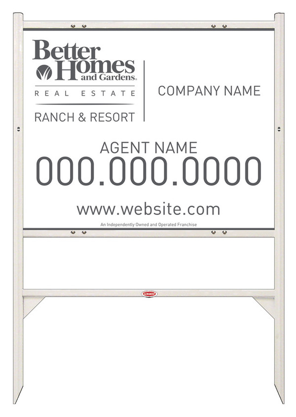 Ranch and Resort angle iron frame and agent panel unit, 24 GA steel 24h x 30w