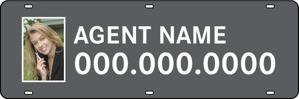 Urban Properties agent photo sign rider, 24 GA steel 6h x 18w