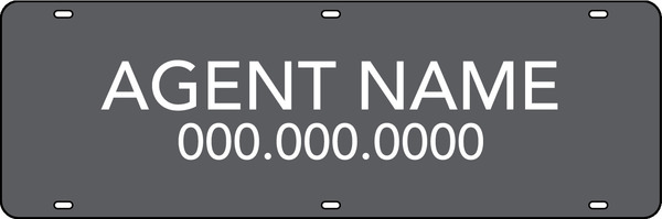 Waterfront Collection agent sign rider, 24 GA steel 6h x 18w