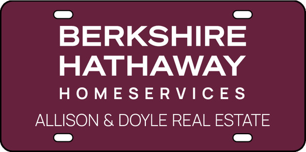 Real Estate Sign Personalized License Plates, 24 GA steel 6h x 12w