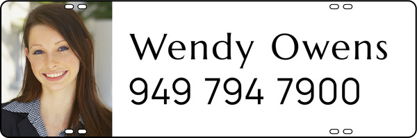 Agent Photo Sign Rider, 8h x 24w, Steel