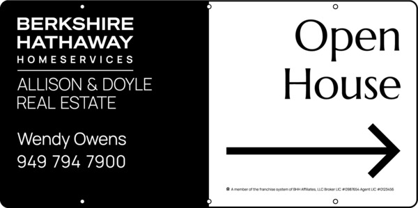 Agent Open House Sign Panel, 12h x 24w, Steel