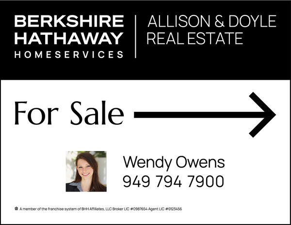 Agent Photo For Sale Sign Panel, 14h x 18w, 4mm Corrugated Plastic