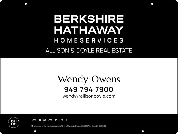 Hanging Agent Sign Panel, 18h x 24w, Steel