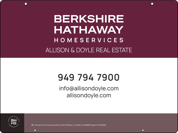 Hanging Office Sign Panel, 18h x 24w, Steel