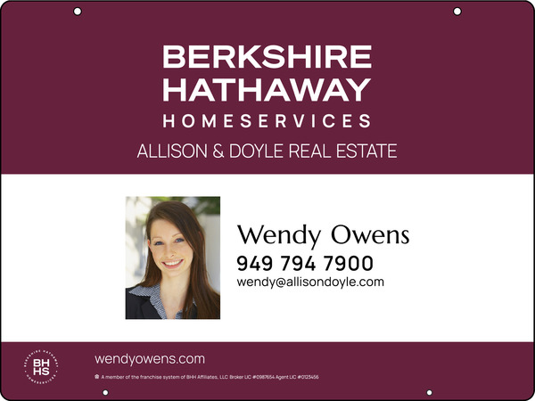 Hanging Agent Photo Sign Panel, 18h x 24w, Steel