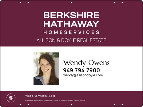 Agent Photo Sign Panel, 18h x 24, Steel