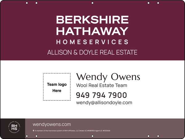 Team Logo Sign Panel, 18h x 24, Steel