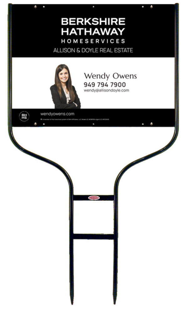 Round Rod Frame and Cut Out Photo Sign Panel Unit, 18h x 24w, Steel