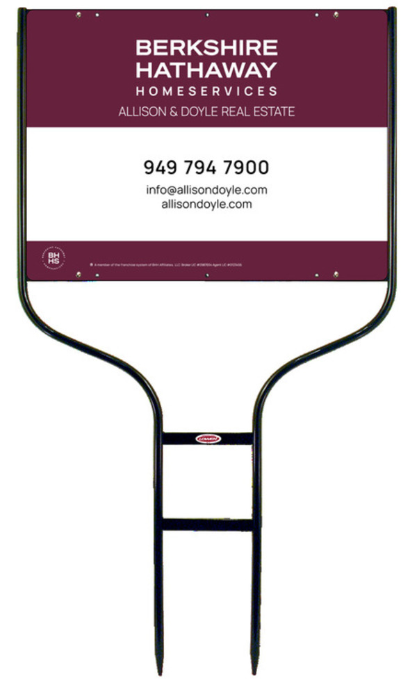 Round Rod Frame and Office Sign Panel Unit, 18h x 24w, Steel