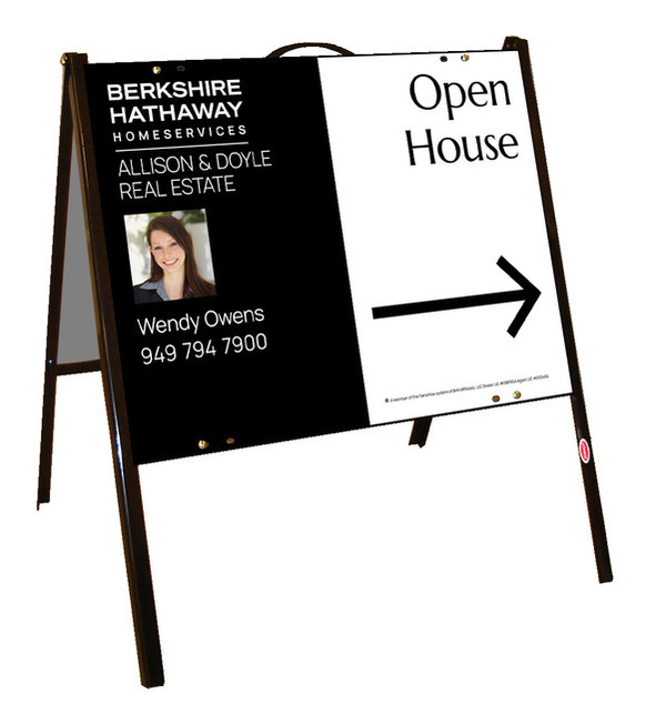 A-Frame and Agent Photo Open House Sign Panel Unit, 18h x 24w, .050 Poly