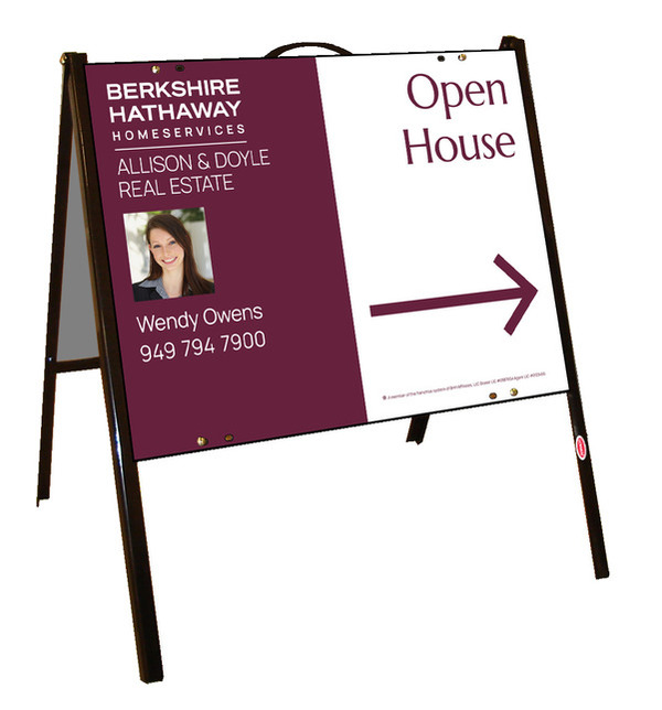 A-Frame and Agent Photo Open House Sign Panel Unit, 18h x 24w, .050 Poly