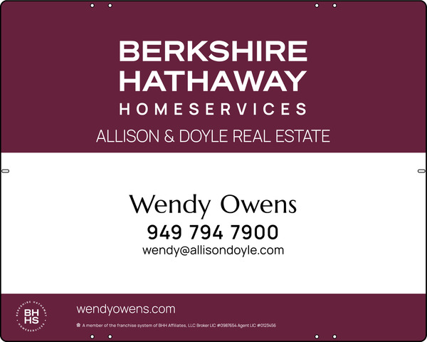 Agent Sign Panel, 24h x 30, Steel