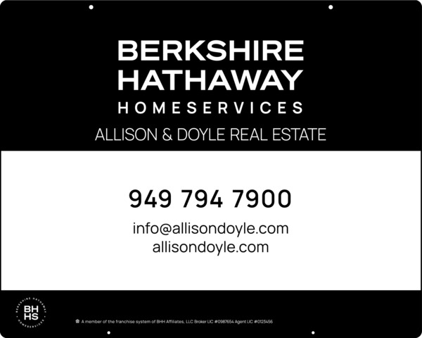 Hanging Office Sign Panel, 24h x 30w, Steel