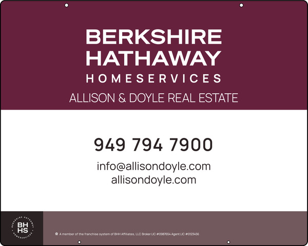 Hanging Office Sign Panel, 24h x 30w, Steel