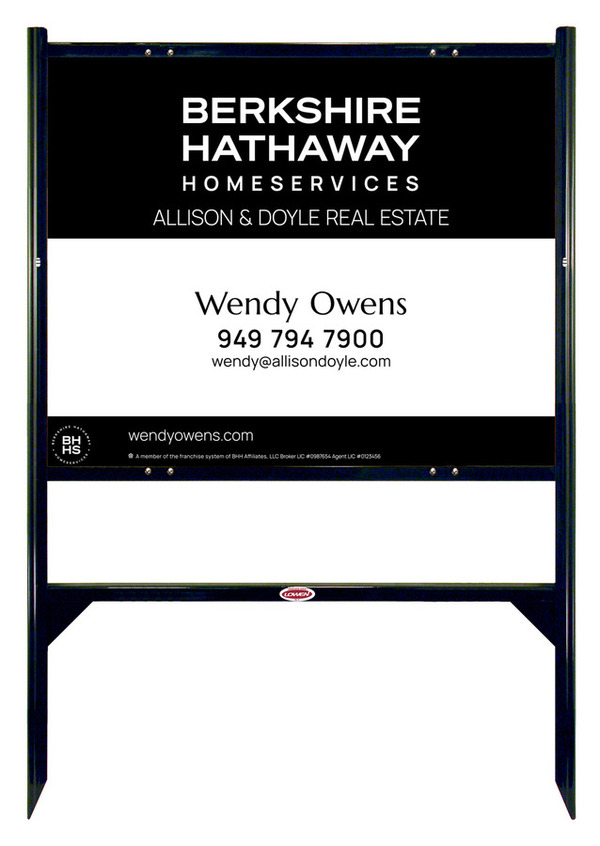 Angle Iron Frame and Agent Sign Panel Unit, 24h x 30w, Steel