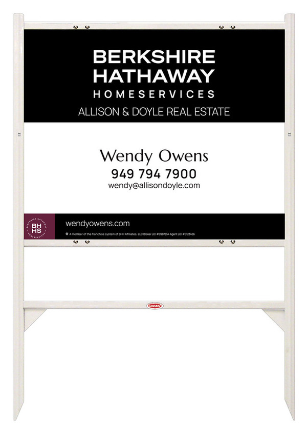 Angle Iron Frame and Agent Sign Panel Unit, 24h x 30w, Steel